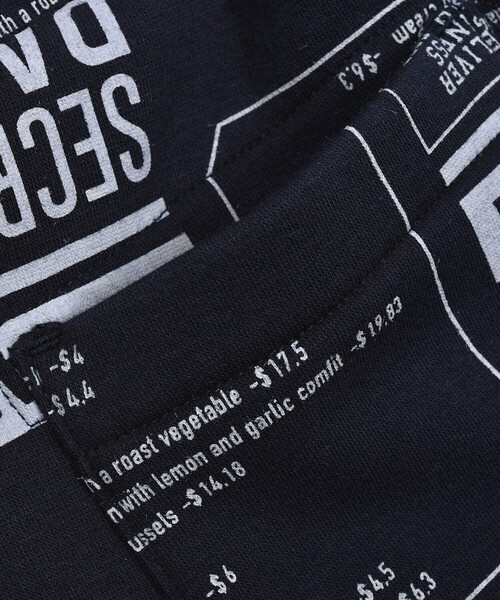 WASK（ワスク）の「メニュー柄エステル裏起毛パンツ(100～160cm)（スウェットパンツ・キッズ・ブルー系その他2/ホワイト系その他・120cm/110cm/140cm/160cm/150cm/130cm/100cm）」の17枚目の写真