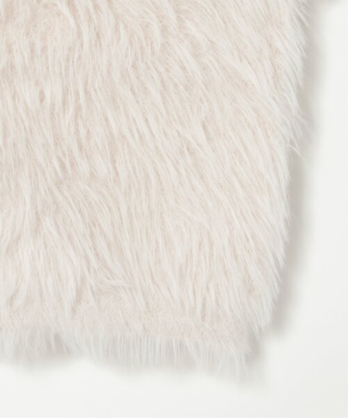 notch.（ノッチ）の「リバジャガードフェザーカーディガン（カーディガン/ボレロ・レディース・ライトグレー/オフホワイト/チャコールグレー・M）」の7枚目の写真