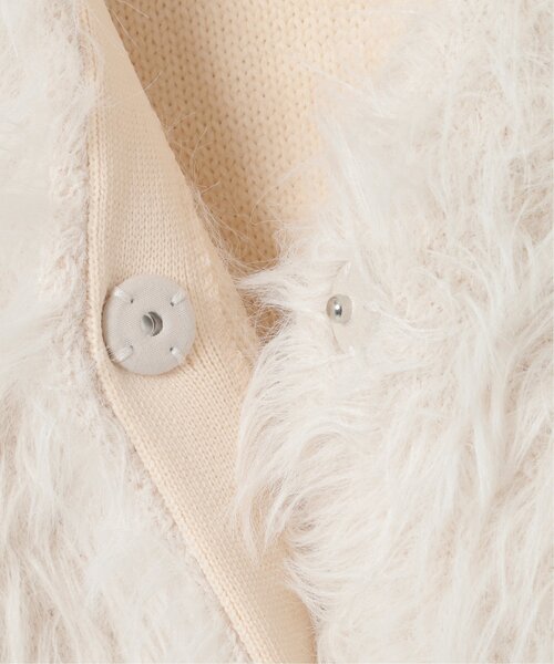 notch.（ノッチ）の「リバジャガードフェザーカーディガン（カーディガン/ボレロ・レディース・ライトグレー/オフホワイト/チャコールグレー・M）」の9枚目の写真