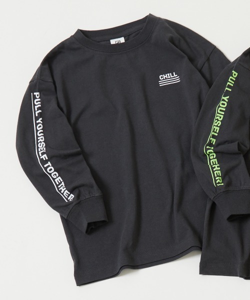 devirock(デビロック)の「デビラボ BIGシルエット プリント袖リブ 長袖Tシャツ(Tシャツ/カットソー・キッズ・その他7/その他3/その他8/その他12/その他11/その他1/その他16/その他15/その他2/その他9/その他4/その他5/その他6/その他10/その他14/その他13・140cm/110cm/100cm/130cm/150cm/90cm/80cm/160cm/120cm)」の2枚目の写真