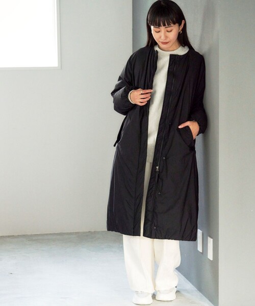 ジャケット・アウター NANGA NO COLLAR DOWN COAT BLACK NANGA（ナンガ）の「NANGA/ナンガ NO COLLAR DOWN COAT/ノー