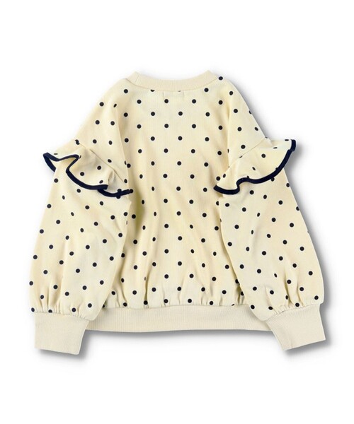 BRANSHES（ブランシェス）の「TCミニ裏毛袖フリルトレーナー（スウェット・キッズ・ブラック/ピンク/アイボリー・130/140/110/100/120/90/150）」の9枚目の写真