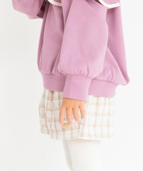 BRANSHES（ブランシェス）の「TCミニ裏毛袖フリルトレーナー（スウェット・キッズ・ブラック/ピンク/アイボリー・130/140/110/100/120/90/150）」の22枚目の写真