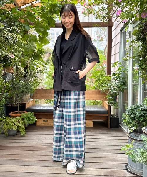 AVIE(アビィ)の「ダンガリーオーバーサイズジャケット(テーラードジャケット・レディース・インディゴブルー/ブラック・38)」の8枚目の写真