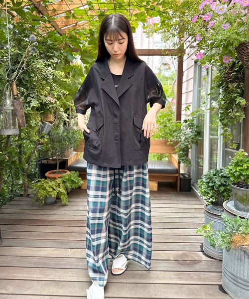 AVIE(アビィ)の「ダンガリーオーバーサイズジャケット(テーラードジャケット・レディース・インディゴブルー/ブラック・38)」の7枚目の写真