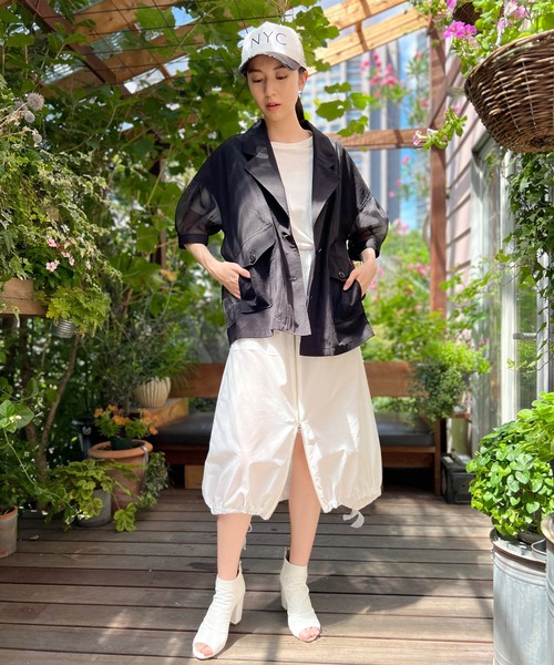 AVIE(アビィ)の「ダンガリーオーバーサイズジャケット(テーラードジャケット・レディース・インディゴブルー/ブラック・38)」の18枚目の写真