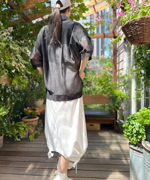 AVIE(アビィ)の「ダンガリーオーバーサイズジャケット(テーラードジャケット・レディース・インディゴブルー/ブラック・38)」の22枚目の写真