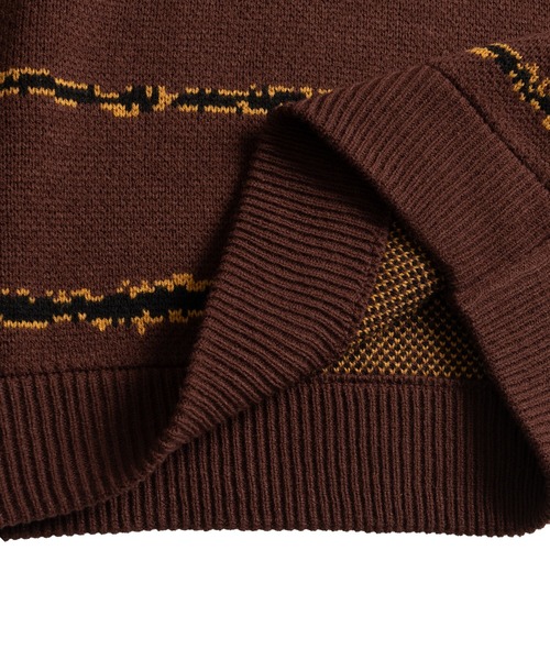FTW(エフティダブリュー)の「PATTERN KNIT SWEATER(ニット/セーター・メンズ・ブラック/ブラック系その他/ブラウン・LARGE/MEDIUM)」の14枚目の写真