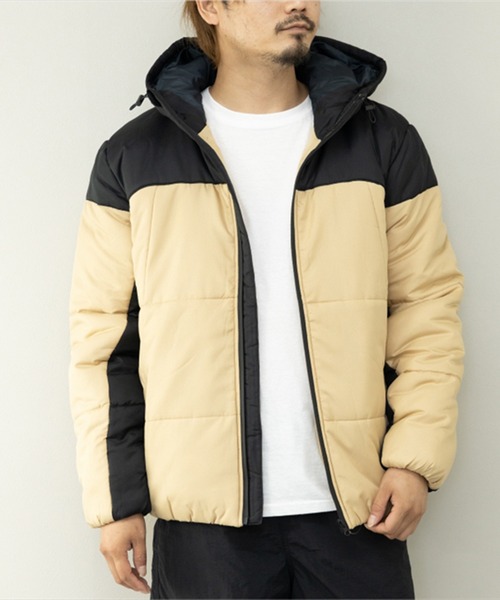 STYLEBLOCK（スタイルブロック）の「デュスポ中綿切替ブルゾン（ダウンジャケット/コート・メンズ・レッド/カーキ/ネイビー/ベージュ/チャコール/イエロー・M/L）」の3枚目の写真
