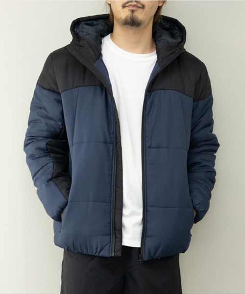 STYLEBLOCK（スタイルブロック）の「デュスポ中綿切替ブルゾン（ダウンジャケット/コート・メンズ・レッド/カーキ/ネイビー/ベージュ/チャコール/イエロー・M/L）」の5枚目の写真