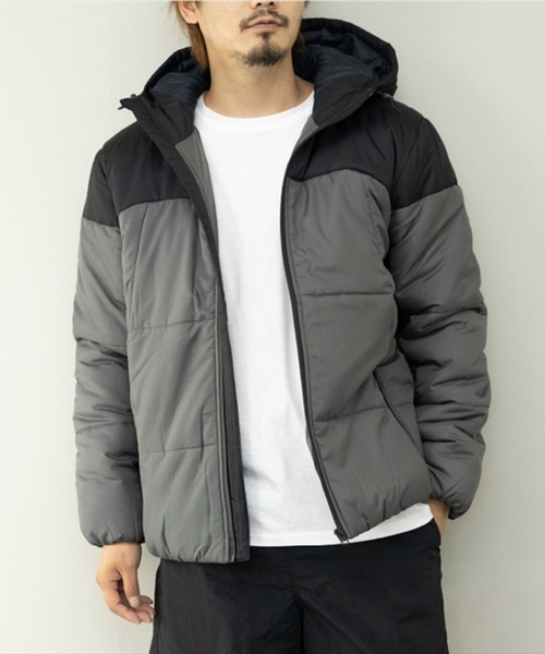 STYLEBLOCK（スタイルブロック）の「デュスポ中綿切替ブルゾン（ダウンジャケット/コート・メンズ・レッド/カーキ/ネイビー/ベージュ/チャコール/イエロー・M/L）」の2枚目の写真