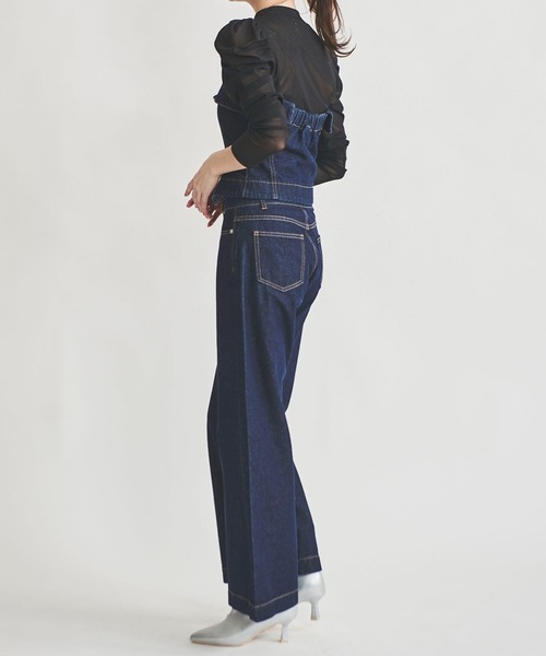 31 Sons de mode（トランテアン　ソン　ドゥ　モード）の「デニムビスチェ（ベスト・レディース・ダークインディゴブルー/サックスブルー/ブラック・38/36）」の18枚目の写真