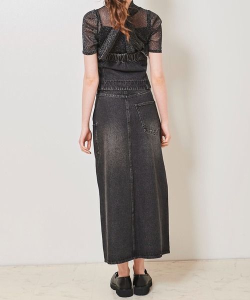 31 Sons de mode（トランテアン　ソン　ドゥ　モード）の「デニムビスチェ（ベスト・レディース・ダークインディゴブルー/サックスブルー/ブラック・38/36）」の10枚目の写真