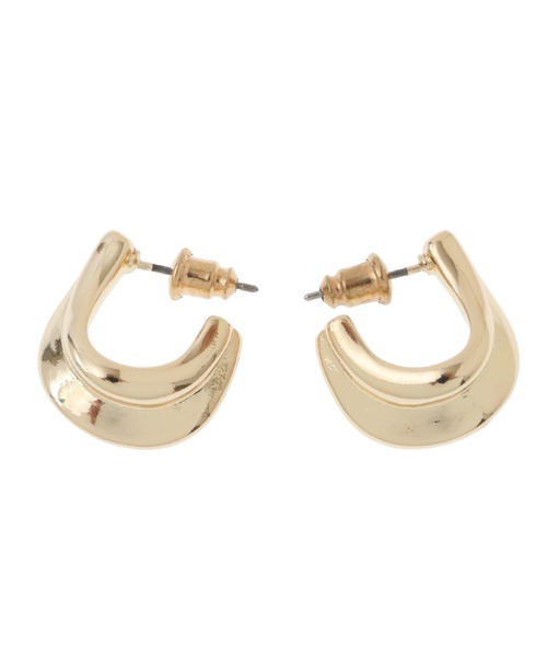 CLANE（クラネ）の「RIDGE MINI HOOP PIERCE（ピアス（両耳用）・レディース・ゴールド/シルバー・FREE）」の8枚目の写真