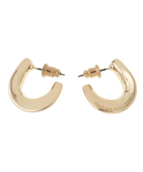 CLANE（クラネ）の「RIDGE MINI HOOP PIERCE（ピアス（両耳用）・レディース・ゴールド/シルバー・FREE）」の3枚目の写真