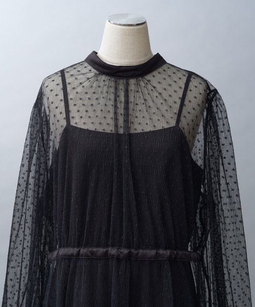 one after another NICE CLAUP(ワンアフターアナザーナイスクラップ)の「【occasion dress】前後2WAY/2枚セットチュールワンピース(ドレス・レディース・サックスブルー/ブラック/アイボリー・FREE)」の17枚目の写真