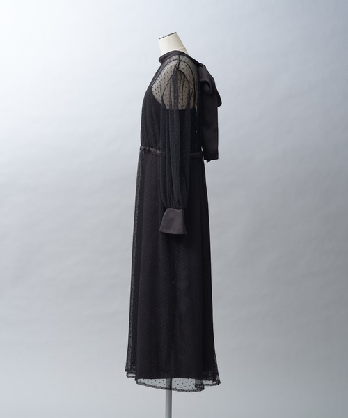 one after another NICE CLAUP(ワンアフターアナザーナイスクラップ)の「【occasion dress】前後2WAY/2枚セットチュールワンピース(ドレス・レディース・サックスブルー/ブラック/アイボリー・FREE)」の15枚目の写真