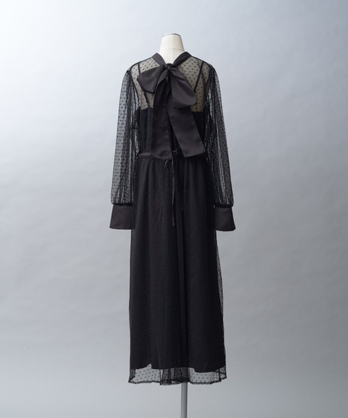 one after another NICE CLAUP(ワンアフターアナザーナイスクラップ)の「【occasion dress】前後2WAY/2枚セットチュールワンピース(ドレス・レディース・サックスブルー/ブラック/アイボリー・FREE)」の16枚目の写真