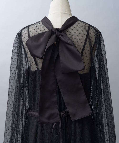 one after another NICE CLAUP(ワンアフターアナザーナイスクラップ)の「【occasion dress】前後2WAY/2枚セットチュールワンピース(ドレス・レディース・サックスブルー/ブラック/アイボリー・FREE)」の18枚目の写真