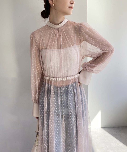 one after another NICE CLAUP(ワンアフターアナザーナイスクラップ)の「【occasion dress】前後2WAY/2枚セットチュールワンピース(ドレス・レディース・サックスブルー/ブラック/アイボリー・FREE)」の8枚目の写真
