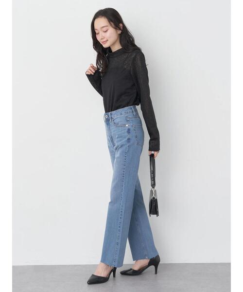 earth music&ecology（アースミュージックアンドエコロジー）の「フラワーシアープルオーバー（Tシャツ/カットソー・レディース・アイボリー/ブラック/サックスブルー/イエロー・S/M）」の14枚目の写真