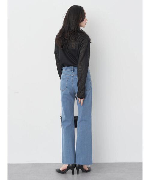 earth music&ecology（アースミュージックアンドエコロジー）の「フラワーシアープルオーバー（Tシャツ/カットソー・レディース・アイボリー/ブラック/サックスブルー/イエロー・S/M）」の15枚目の写真