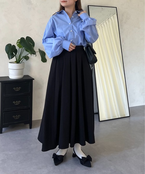 prose verse（プロズヴェール）の「ボリュームスリーブパールボタンシャツ（シャツ/ブラウス・レディース・ピンク/オフホワイト/ブルー・MEDIUM）」の13枚目の写真