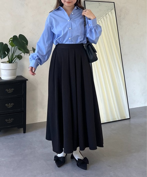 prose verse（プロズヴェール）の「ボリュームスリーブパールボタンシャツ（シャツ/ブラウス・レディース・ピンク/オフホワイト/ブルー・MEDIUM）」の14枚目の写真