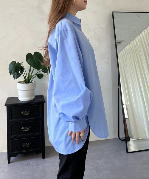 prose verse（プロズヴェール）の「ボリュームスリーブパールボタンシャツ（シャツ/ブラウス・レディース・ピンク/オフホワイト/ブルー・MEDIUM）」の16枚目の写真