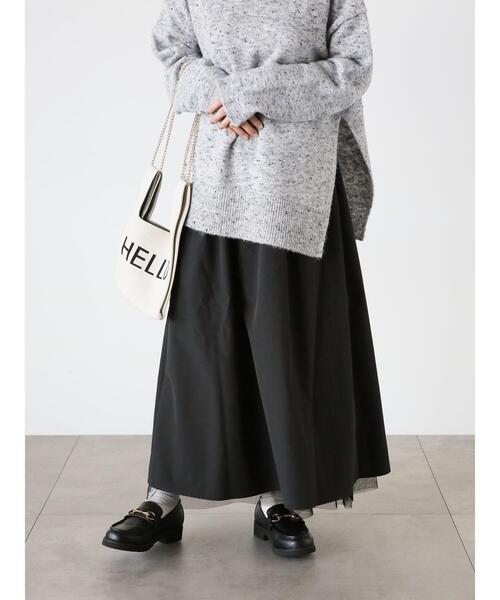 Lugnoncure（ルノンキュール）の「リバーシブルチュールスカート（スカート・レディース・グレー/カーキ/ブラック・F）」の2枚目の写真