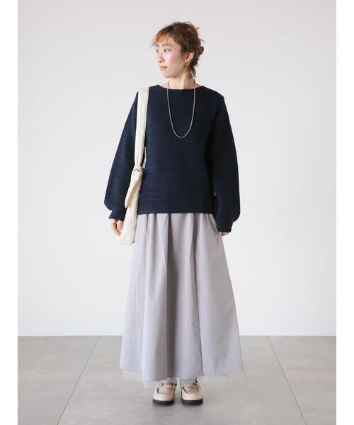 Lugnoncure（ルノンキュール）の「リバーシブルチュールスカート（スカート・レディース・グレー/カーキ/ブラック・F）」の22枚目の写真