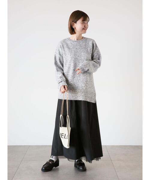 Lugnoncure（ルノンキュール）の「リバーシブルチュールスカート（スカート・レディース・グレー/カーキ/ブラック・F）」の10枚目の写真