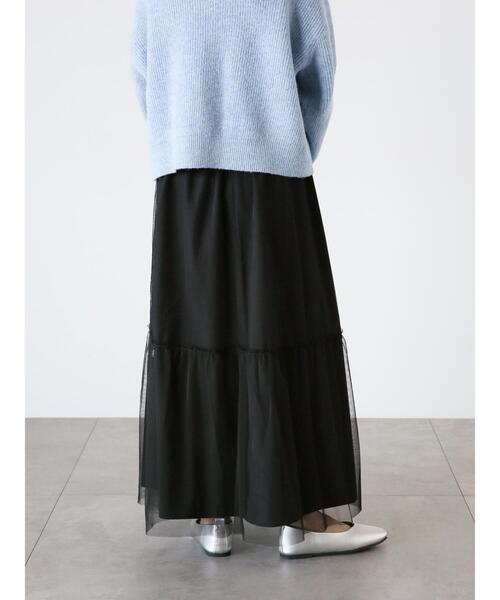 Lugnoncure（ルノンキュール）の「リバーシブルチュールスカート（スカート・レディース・グレー/カーキ/ブラック・F）」の13枚目の写真