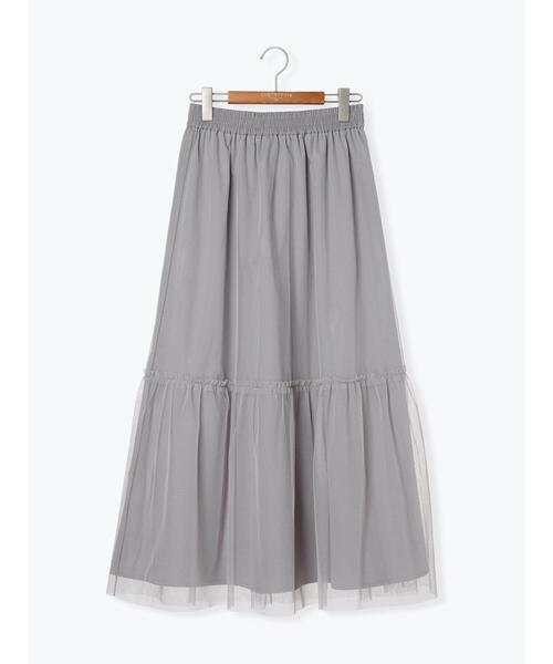 Lugnoncure（ルノンキュール）の「リバーシブルチュールスカート（スカート・レディース・グレー/カーキ/ブラック・F）」の17枚目の写真