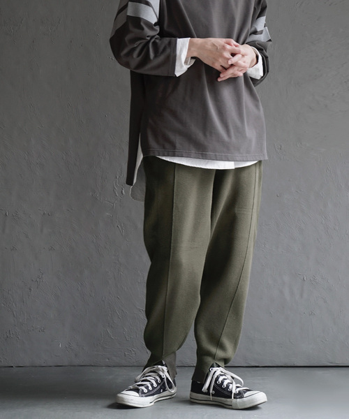 AIR COTTON ダブルジャガード リブ切り替えパンツ（その他パンツ）｜apartment department（アパートメントデパートメント）