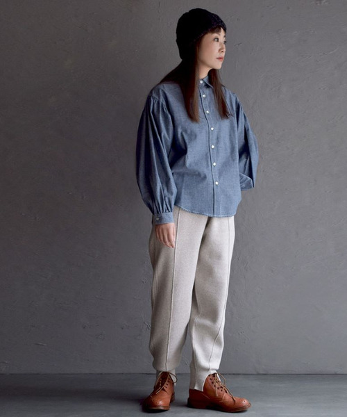 AIR COTTON ダブルジャガード リブ切り替えパンツ（その他パンツ）｜apartment department（アパートメントデパートメント）