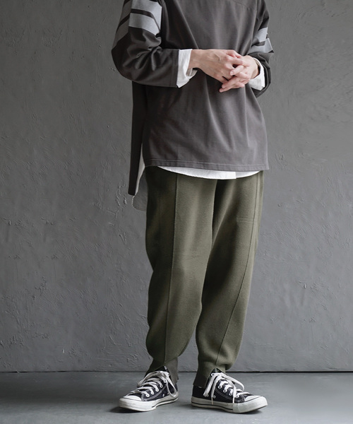 AIR COTTON ダブルジャガード リブ切り替えパンツ（その他パンツ）｜apartment department（アパートメントデパートメント）