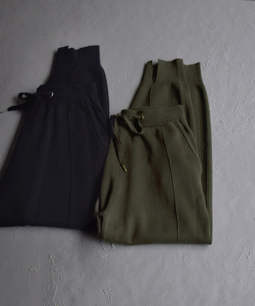 AIR COTTON ダブルジャガード リブ切り替えパンツ（その他パンツ）｜apartment department（アパートメントデパートメント）