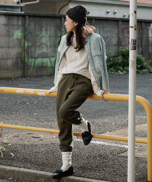 AIR COTTON ダブルジャガード リブ切り替えパンツ（その他パンツ）｜apartment department（アパートメントデパートメント）