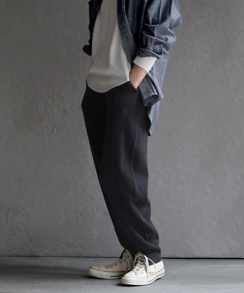 AIR COTTON ダブルジャガード リブ切り替えパンツ（その他パンツ）｜apartment department（アパートメントデパートメント）