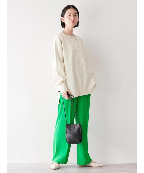 セール】エコカルットサイドスリットチュニック<エコ・軽い・ニット