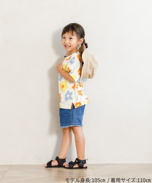 MAKE YOUR DAY（メイクユアデイ）の「フリンジデニムショートパンツ■80～140cm（デニムパンツ・キッズ・ブルー/サックスブルー/ブラック・120/140/130/110/80/90/100）」の7枚目の写真