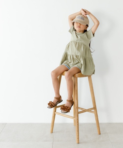 MAKE YOUR DAY（メイクユアデイ）の「フリンジデニムショートパンツ■80～140cm（デニムパンツ・キッズ・ブルー/サックスブルー/ブラック・120/140/130/110/80/90/100）」の5枚目の写真