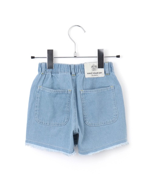 MAKE YOUR DAY（メイクユアデイ）の「フリンジデニムショートパンツ■80～140cm（デニムパンツ・キッズ・ブルー/サックスブルー/ブラック・120/140/130/110/80/90/100）」の12枚目の写真