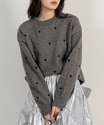 DAY CLOSET（デイ クローゼット）の「レディース 長袖恋する小粒ハートニットセーター（ニット/セーター）」