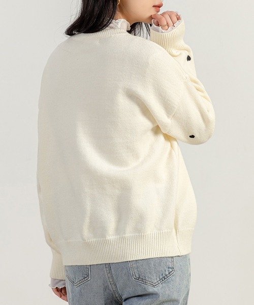 セール】レディース 長袖恋する小粒ハートニットセーター（ニット