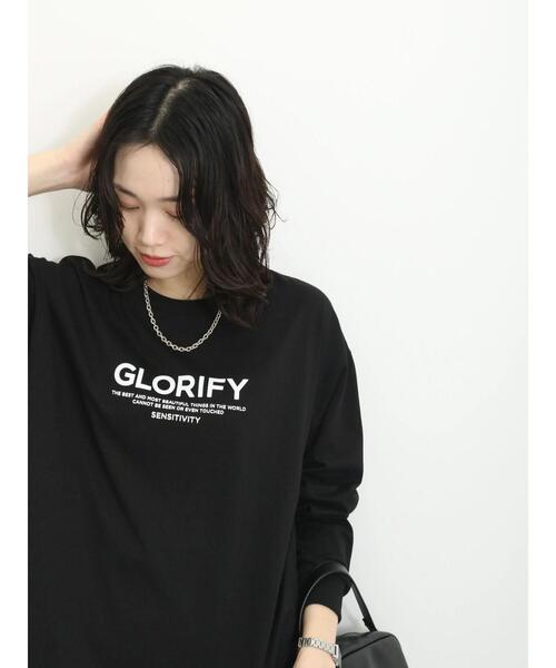 Samansa Mos2 blue（サマンサモスモスブルー）の「ロゴロンT（Tシャツ/カットソー・レディース・オフホワイト/シルバーグレー/ブラック・F）」の3枚目の写真