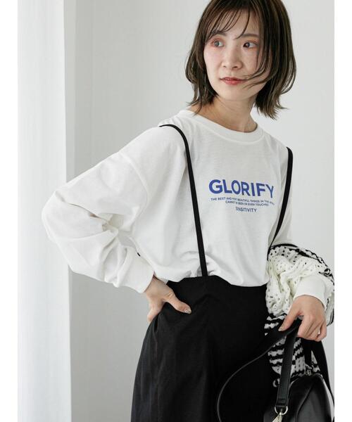 Samansa Mos2 blue（サマンサモスモスブルー）の「ロゴロンT（Tシャツ/カットソー・レディース・オフホワイト/シルバーグレー/ブラック・F）」の4枚目の写真