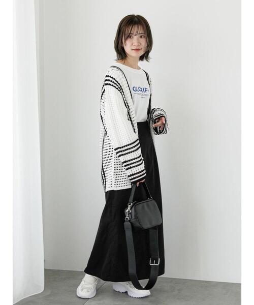 Samansa Mos2 blue（サマンサモスモスブルー）の「ロゴロンT（Tシャツ/カットソー・レディース・オフホワイト/シルバーグレー/ブラック・F）」の9枚目の写真