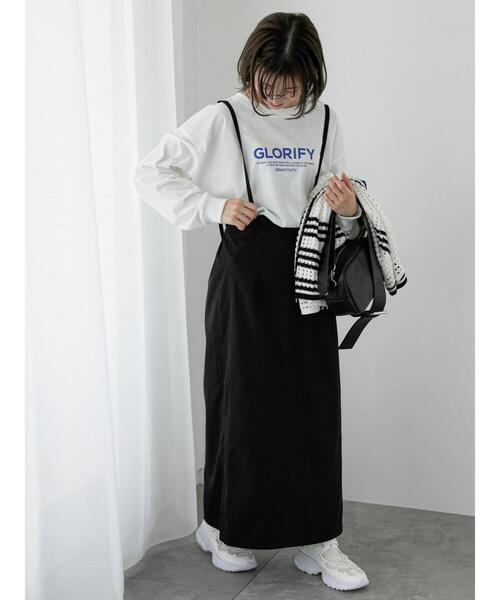 Samansa Mos2 blue（サマンサモスモスブルー）の「ロゴロンT（Tシャツ/カットソー・レディース・オフホワイト/シルバーグレー/ブラック・F）」の10枚目の写真